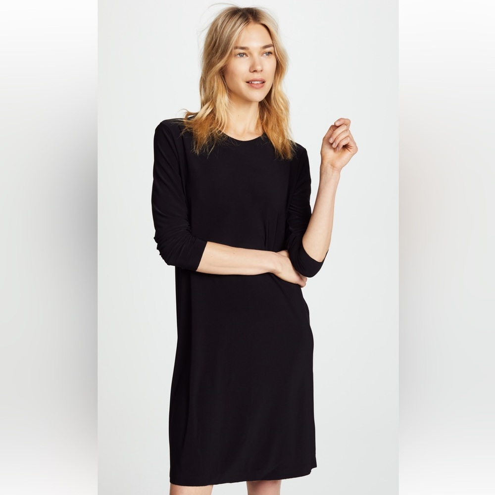 Norma Kamali, Black Kamali Kulture Go Crew Neck Dress, Size XS